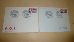 2 ENVELOPPES 1ER JOUR...A.O.F DAKAR 10.12.1958...DECLARATION DES DROITS DE L´HOMME - Briefe U. Dokumente