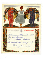 BELGIO   1960 - Telegramma - Arte - Cavalli - Briefe U. Dokumente