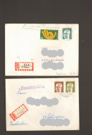 Berlin 8 Bedarfsbriefe Aus Ca.1970- 1973 Mit überwiegend Berliner Marken, Dabei 3 Einschreibebriefe 3 Bilder - Lettres & Documents