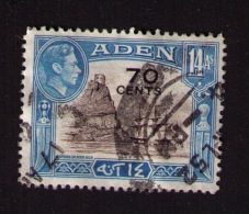 Timbre Oblitéré Aden (Yémen), Prise D´Aden (1839), Roi George VI (1895-1952), 14, 1945, Surcharge - Aden (1854-1963)