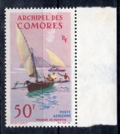 COMORES PA N°10 Neuf Charniere Adhérences + Clair Sur Le Bord De Feuille - Luftpost