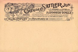 KLAGENFURT : ZUSCHNEIDE-SCHULE / GREGOR SATTLER JUN - HERREN MODE SALON / ETC. ~ 1910 - '15 (q-216) - Klagenfurt