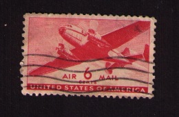 Timbre Oblitéré États-Unis, Poste Aérienne, 6 Cents, 1941 - Usados