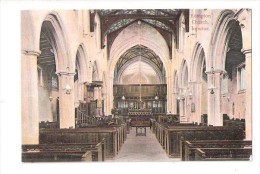 Edington Church INTERIOR Wiltshire BY CH WOOLWARD DEVIZES UNUSED - Sonstige & Ohne Zuordnung