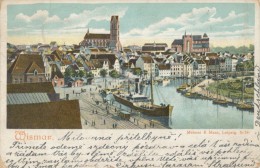 I6024 - Germany (1905) Stralsund, Postcard: Wismar - View Of The City Center With The Port (Mehner & Maas, Liepzig) - Wismar