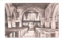 Nutfield Church INTERIOR Near Redhill Surrey Unused Postcard - Surrey