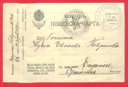 145837 / 42 Infantry REGIMENT Censorship LESKOVETZ POST OFFICE Serbia 2.1.1916 -  ETROPOLE , MILITARY CARD Bulgaria - Lettres & Documents