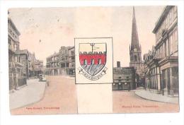 TROWBRIDGE FORE STREET + MARKET PLACE + HERALDRY  USED 1909 LOCALLY - Sonstige & Ohne Zuordnung