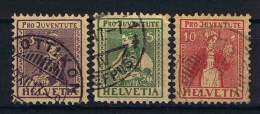 Switserland Schweiz: 1917 Mi 133-135 Used - Gebruikt