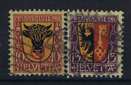 Switserland Schweiz: 1918 Mi 143-144 Used - Used Stamps