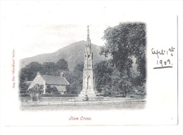 Derbyshire Postcard Ancient Cross At Ilam Nr Ashbourne - Derbyshire