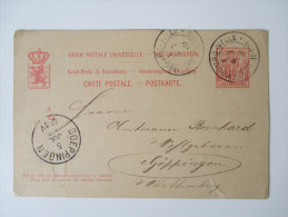 Luxembourg Ganzsache 1889 Nach Göppingen. - Stamped Stationery