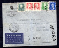 Joao 1er, Ruy Barbosa, Duc De Caxias, José Bonifacio Sur Lettre Ambassade Belgique  22-11-1960 - Covers & Documents