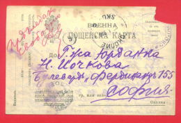 145843 / MILITARY POST OFFICE 25.1.1916 Censorship SKOPJE Macedonia - SOFIA MILITARY CARD Bulgaria Bulgarie - Lettres & Documents