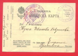 145844 / 42 Infantry REGIMENT Censorship LESKOVETZ Commandantship Serbia 4.2.1916 -  ETROPOLE , MILITARY POST Bulgaria - Briefe U. Dokumente