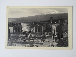 AK / Bildpostkarte 1930 Taormina Teatro Greco Con Veduta Dell'Etna. Ediz. Giuseppe Attanasio - Andere & Zonder Classificatie