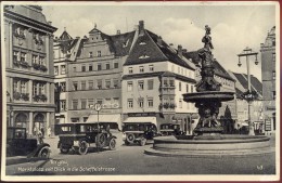 AK Torgau - Marktplatz Mit Blick In Die Scheffelstrasse - Oldtimer - Torgau