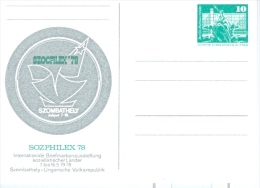 DDR P83 Postkarte Ungebraucht 10 Pf. Rathausstrasse Berlin Sozphilex 1978 Internationale Briefmarkenausstellung - Postales - Nuevos