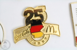 Coca Cola & McDonalds - Germany 25 Anniversary Pin Badge #PLS - Coca-Cola