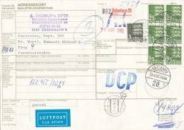 C06059 - Denmark (1982) Kobenhavn 20 / Par Avion / - To Czechoslovakia: 220 00 Praha 120 / 221 00 Praha 121 / Praha 4 - Lettres & Documents
