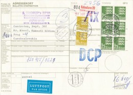 C06063 - Denmark (1982) Kobenhavn 20 / Par Avion / - To Czechoslovakia: 220 00 Praha 120 / 221 00 Praha 121 / Praha 4 - Lettres & Documents