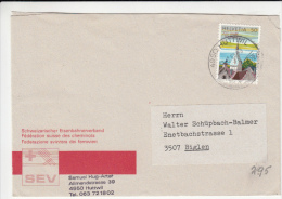 STAMPS ON COVER, NICE FRANKING, 1988, SWITZERLAND - Lettres & Documents