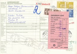 C06071 - Denmark (1981) Kobenhavn 52 / To Czechoslovakia: 405 02 Decin 2 / 221 00 Praha 121 / 220 00 Praha 120 /Praha 4 - Lettres & Documents