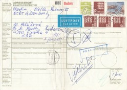 C06079 - Denmark (1981) Glesborg / Par Avion / - To Czechoslovakia: 220 00 Praha 120 / 140 00 Praha 4 - Lettres & Documents