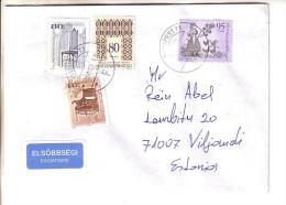 GOOD HUNGARY Postal Cover To ESTONIA 2014 - Good Stamped: Furniture ; Girl / Birds - Covers & Documents