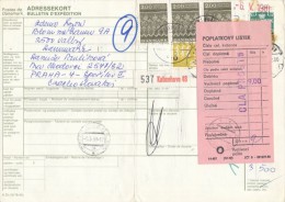 C06113 - Denmark (1981) Kobenhavn 48 / Par Avion / - To Czechoslovakia: Praha 120, Praha 121, Praha 4 - Timbres-taxe