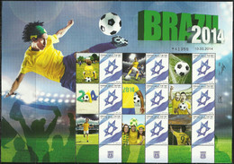 ISRAEL..2014..Football World Cup 2014, BRASIL...MNH. - Unused Stamps (with Tabs)