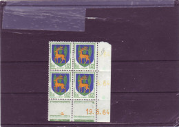 N° 1351B -0,02F Blason De GUERET - B De A+B - 4° Tirage Du 25.5.64 Au 24.6.64 - 19.06.1964 - - 1960-1969