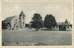 Woluwe St. Lambert :  L'église Et Place Du Sacré Coeur  ( Ecrit Avec Timbre ) - St-Lambrechts-Woluwe - Woluwe-St-Lambert