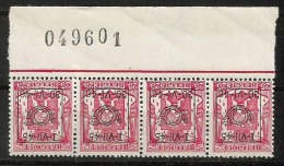 PRE 543  **  Bande  4  Bdf  049601 - Tipo 1936-51 (Sigillo Piccolo)