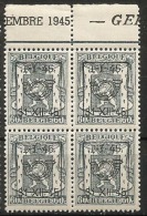 PRE 537  Bloc 4  **  Bdf    Embre 1945  GE - Typo Precancels 1936-51 (Small Seal Of The State)