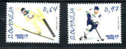 2237/ Slowenien Slovenia Slovenie 2014 ** MNH Seria Russia Sochi XXII Olympic Games Hockey Pak Ski Jumping - Winter 2014: Sochi