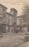 CPA - Remoulins - Place De L'Eglise Et Tour Du Portail - Remoulins