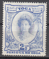 Tonga    Scott No.  76    Unused Hinged    Year  1942   Wmk 4 - Tonga (1970-...)