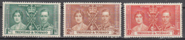 Trinidad And Tobago     Scott No. 47-49     Unused Hinged     Year  1937 - Trinidad & Tobago (1962-...)