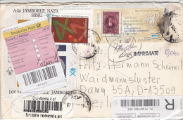 STAMPS ON REGISTERED COVER, NICE FRANKING, SCOUTS, SCUTISME, 2009, ROMANIA - Lettres & Documents