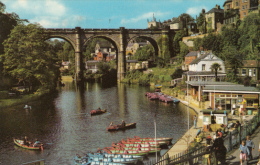 CPA KNARESBOROUGH- RIVERSIDE, BRIDGE, BOATS - Harrogate