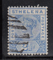 St. Helena Used Scott #44 2 1/2p Victoria, Ultramarine - Sainte-Hélène