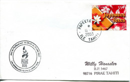 Polynésie - Cachet Commémoratif - Jeux Du Pacifique Sud - 10 Juillet 2003 - R 1243 - Storia Postale