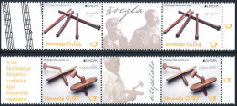 SLOVENIA/Slowenien EUROPA 2014 "National Music Instruments" Set Of 2v**Middle Row - 2014