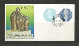 TOP!! GROSSBRITANIEN * EUROPA WINSTON CHURCHILL * SOUVENIR SHEET * GESTEMPELT * 1974 **!! - Blocchi & Foglietti