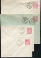 MONACO - ENTIER POSTAUX - 4 ENVELOPPES RÉF. STORCH & FRANCON N° F4 A F7, OBL. MAIS PAS CIRCULÉES - LUXE - Postal Stationery