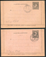 MONACO - ENTIER POSTAUX - 2 CARTES LETTRES RÉF. STORCH & FRANCON N° H1 & H1a - OBL. MAIS NON CIRCULÉES - SUP - Ganzsachen