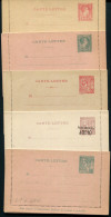 MONACO - ENTIER POSTAUX - 5 CARTES LETTRES RÉF. STORCH & FRANCON N° F1 - G2 - F4c - H3 - L1 - LUXE - Entiers Postaux