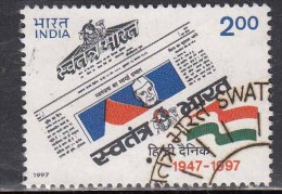 India Used 1997, Swatantra Bharat, Hindi Newspaper, Journalism, (sample Image) - Used Stamps