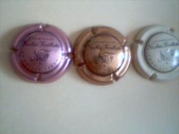 Lot De 6 Capsules Nicolas Feuillatte, Rose, Dorée,ecrue,noire, Marron Bleue - Feuillate